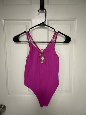 Urban Outfitters Hot Pink Strappy Bodysuit